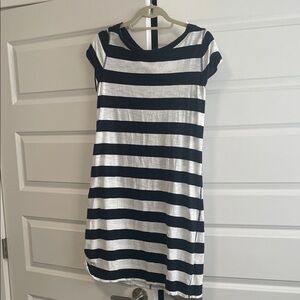 Banana Republic Black and White Striped Dress